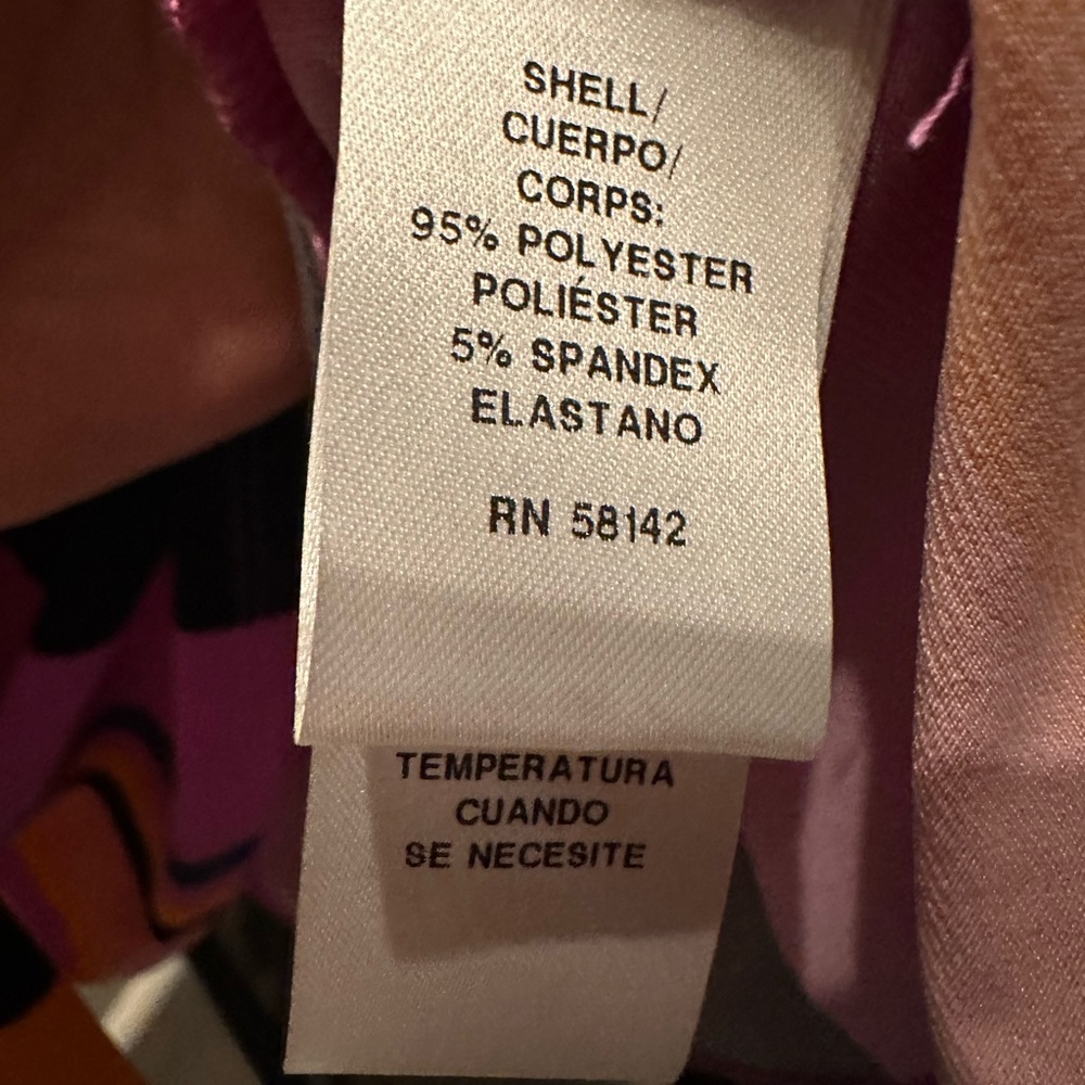 Donna Morgan Pink, Orange & Black Striped Faux-Wrap Midi Dress - Picture 10 of 10